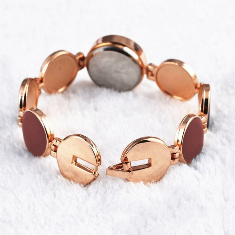 Women Round Dial Bracelet Quartz Wristwatch