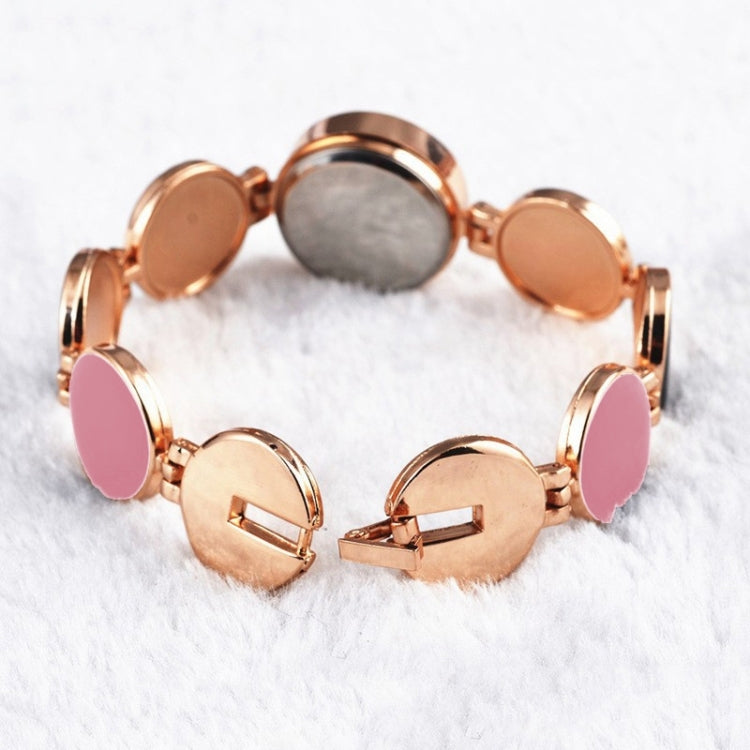 Women Round Dial Bracelet Quartz Wristwatch