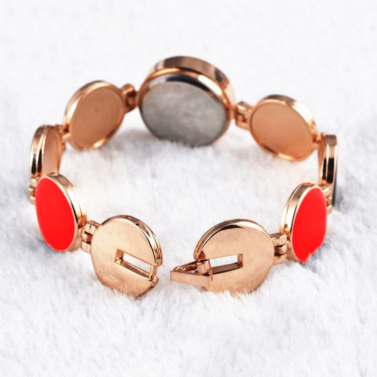 Women Round Dial Bracelet Quartz Wristwatch
