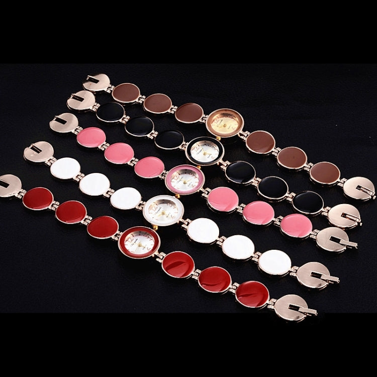 Women Round Dial Bracelet Quartz Wristwatch