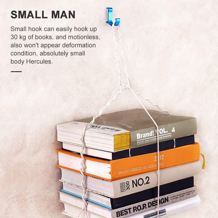 Wall Mounted Aluminum Finish Candy Color Clothes Towel Bathroom Hooks