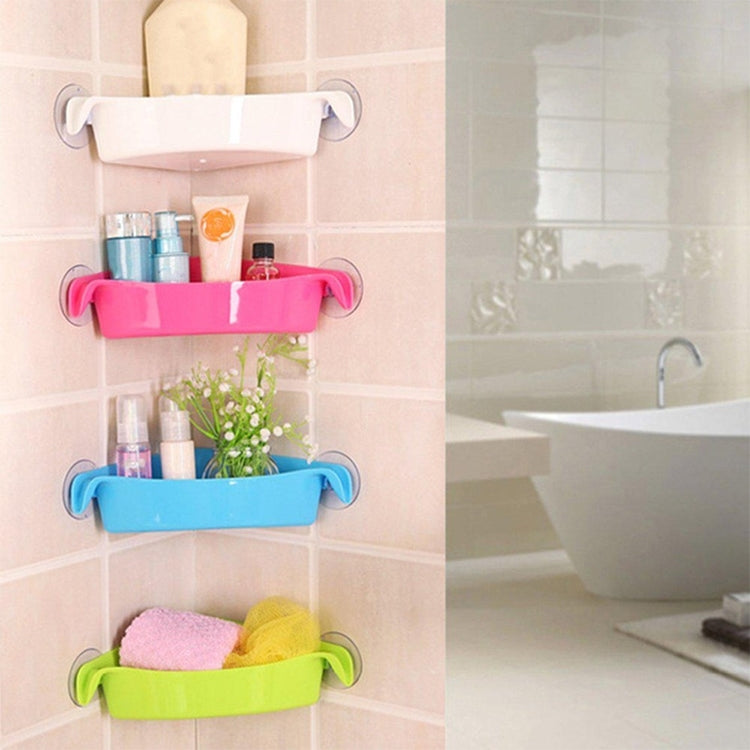 Corner Storage Rack Organizer Shower Wall Shelf With Suction Cup Home Bathroom Shelves