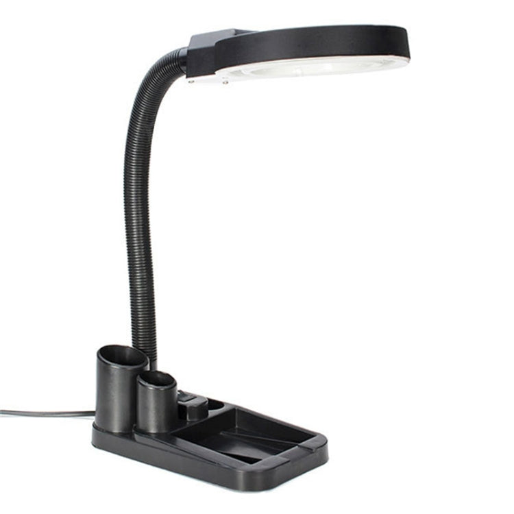 5X-10X Desktop A808LED Magnifying Glass Desk Lamp Welding Illuminator, Plug Type: EU Plug