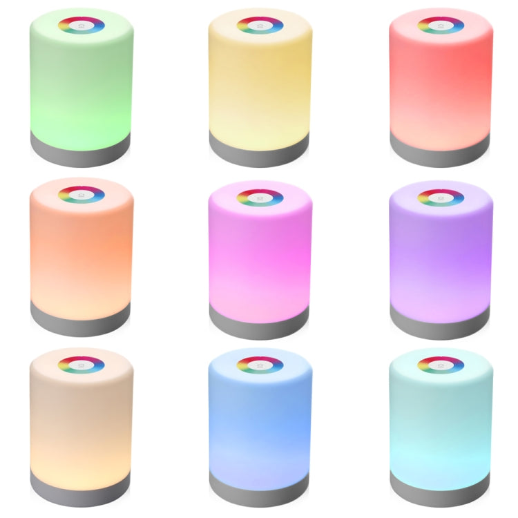 Rechargeable Smart LED Touch Control Night Light Intelligent Dimmable RGB Color Change Bedside Lamp with Hook