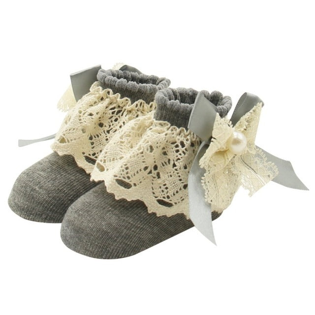 3 Pairs Baby Big Lace Socks Cotton Socks Baby Socks