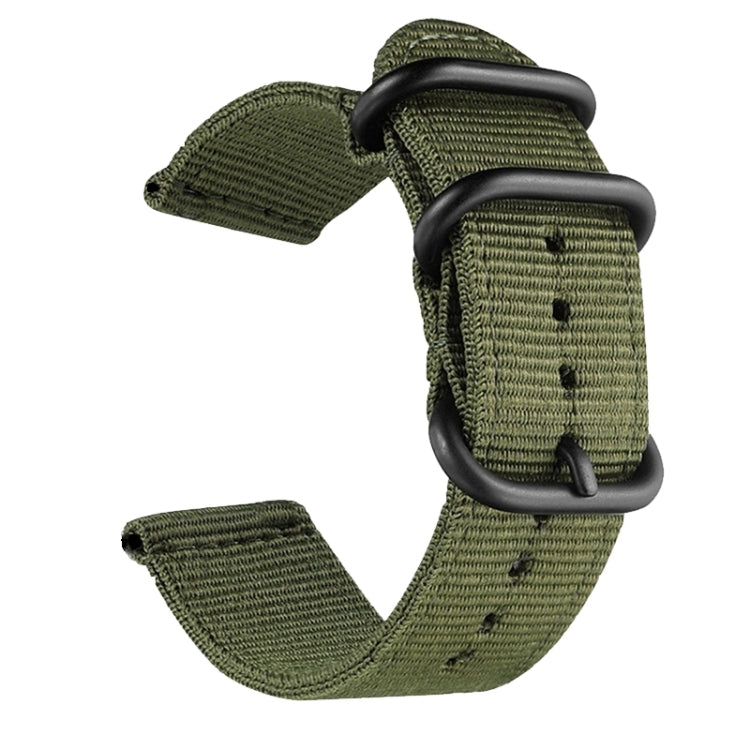 Washable Nylon Canvas Watchband, Band Width:20mm