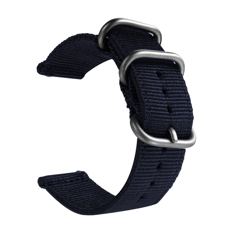 Washable Nylon Canvas Watchband, Band Width:20mm
