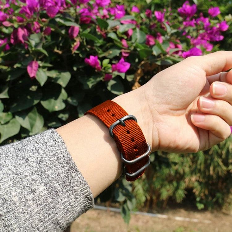 Washable Nylon Canvas Watchband, Band Width:20mm