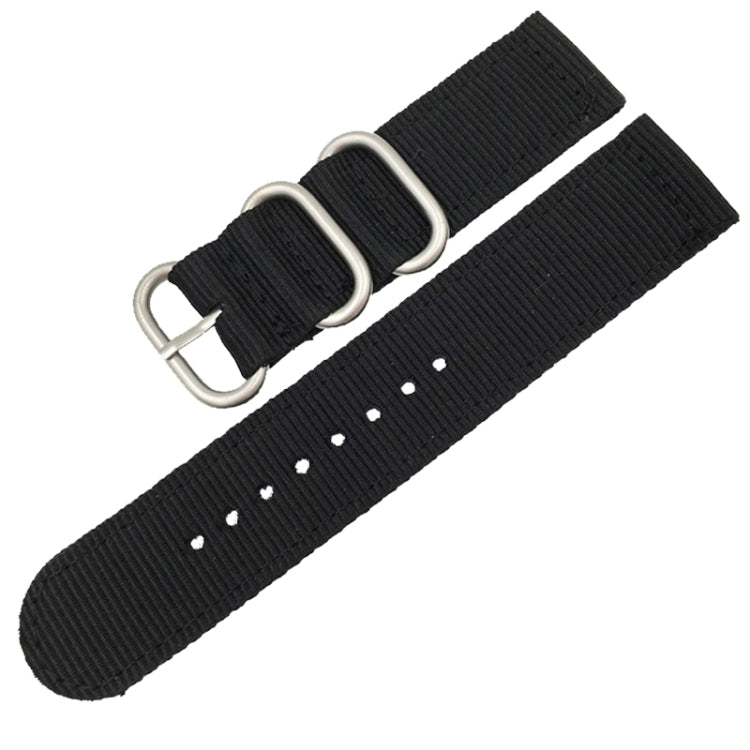 Washable Nylon Canvas Watchband, Band Width:20mm