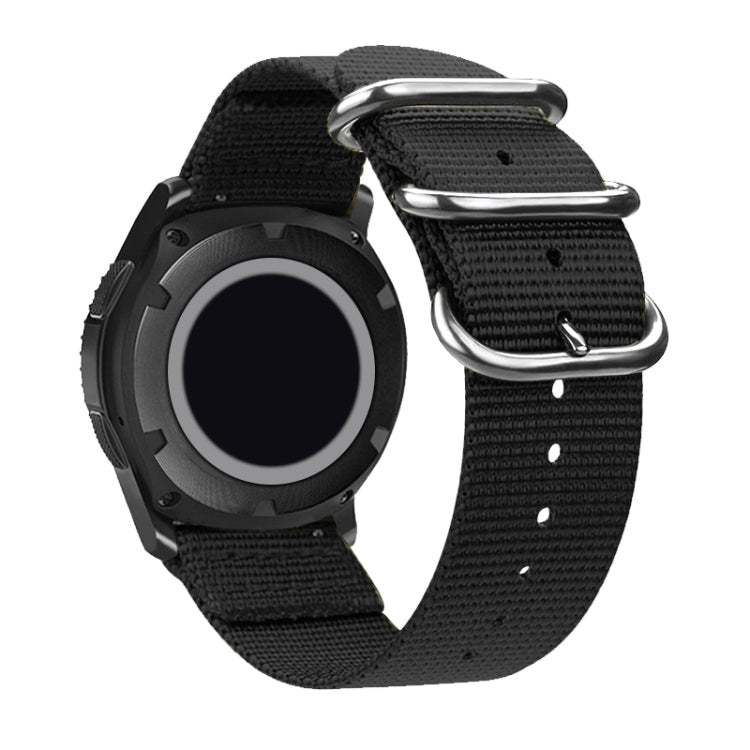 Washable Nylon Canvas Watchband, Band Width:20mm
