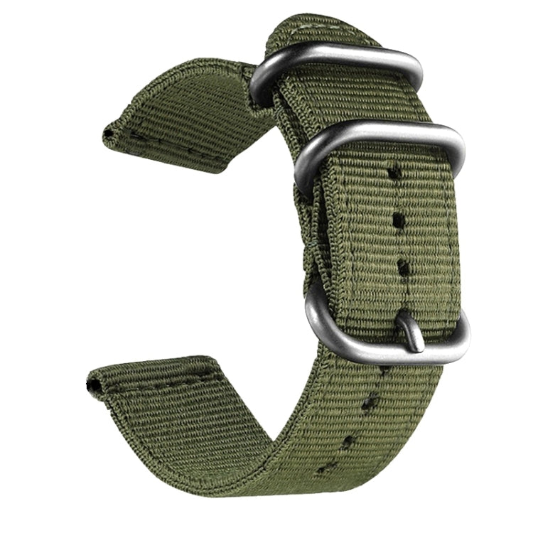 Washable Nylon Canvas Watchband, Band Width:20mm
