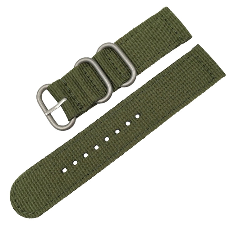 Washable Nylon Canvas Watchband, Band Width:20mm