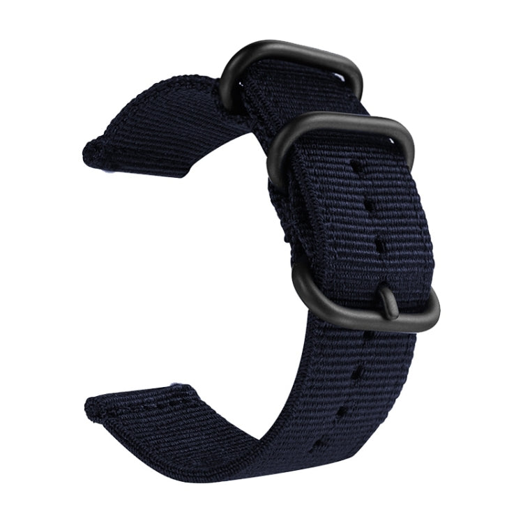 Washable Nylon Canvas Watchband, Band Width:20mm