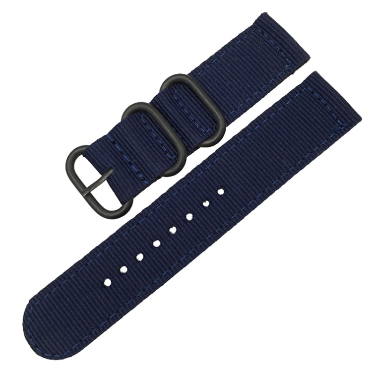 Washable Nylon Canvas Watchband, Band Width:20mm