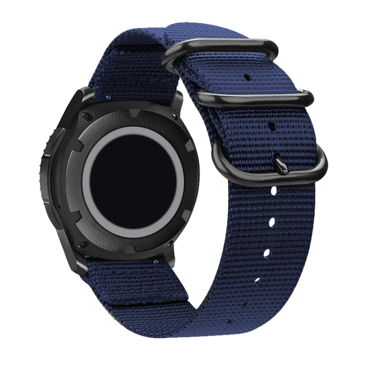 Washable Nylon Canvas Watchband, Band Width:20mm
