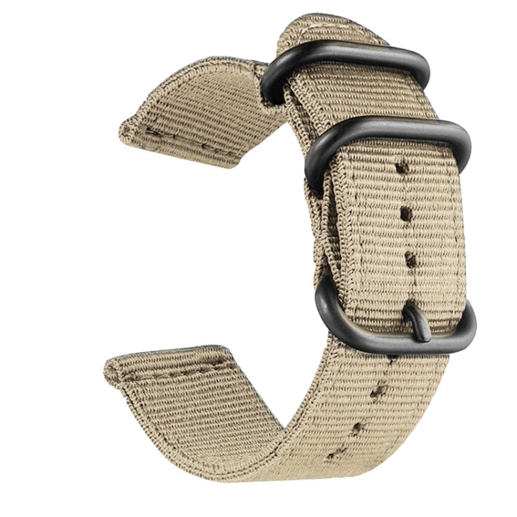 Washable Nylon Canvas Watchband, Band Width:24mm