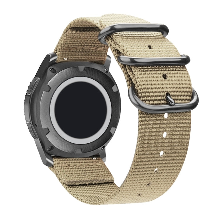 Washable Nylon Canvas Watchband, Band Width:24mm