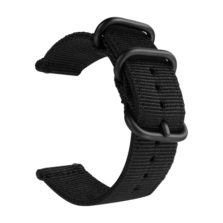 Washable Nylon Canvas Watchband, Band Width:24mm