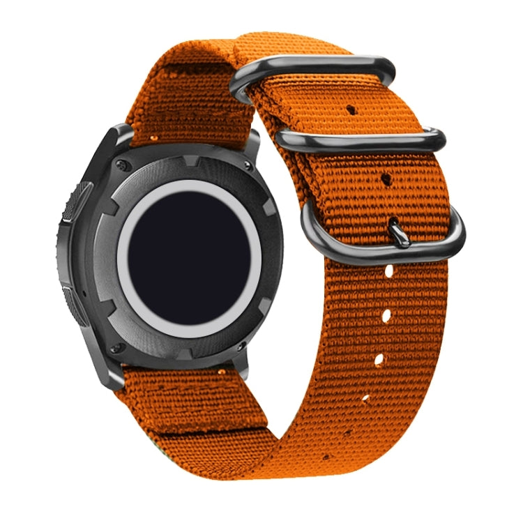 Washable Nylon Canvas Watchband, Band Width:24mm