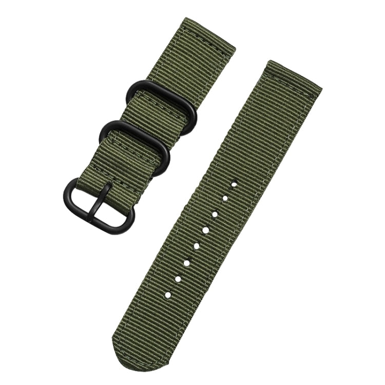 Washable Nylon Canvas Watchband, Band Width:24mm