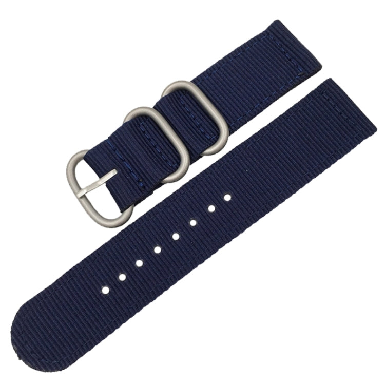 Washable Nylon Canvas Watchband, Band Width:24mm
