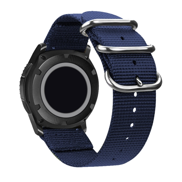 Washable Nylon Canvas Watchband, Band Width:24mm