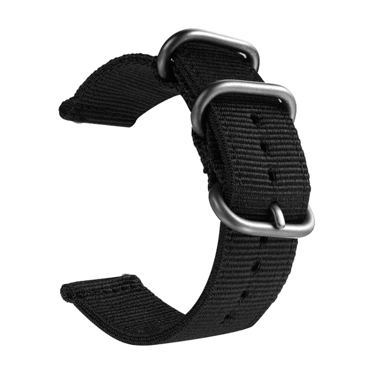Washable Nylon Canvas Watchband, Band Width:24mm