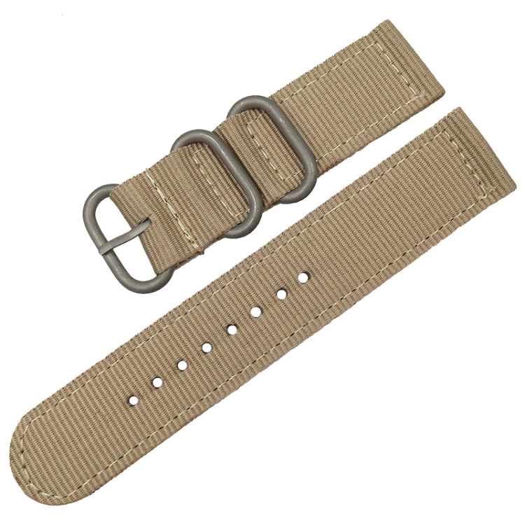 Washable Nylon Canvas Watchband, Band Width:24mm