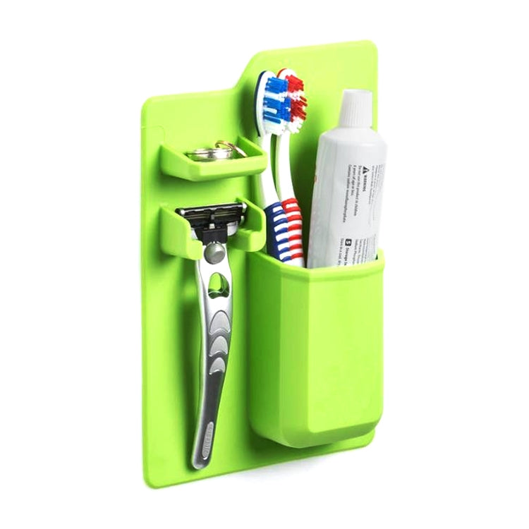 Bathroom Silicone Toothbrush Toothpaste Storage Box Shaver Storage Stand Cosmetic Mirror Toothbrush Holder