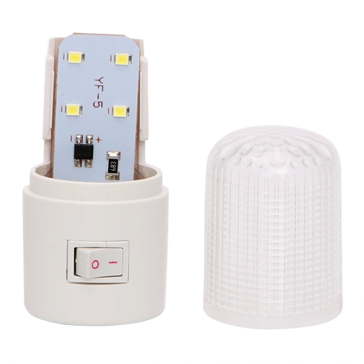 10 PCS 3W 4 LEDs Wall Mounted Home Lighting Emergency Light LED Night Light Energy-efficient Bedside Lamp, EU Plug(White Light)