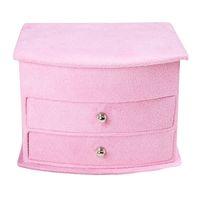 Velvet Three Layers Portable Multi-functional Necklace Rings Jewelry Boxes