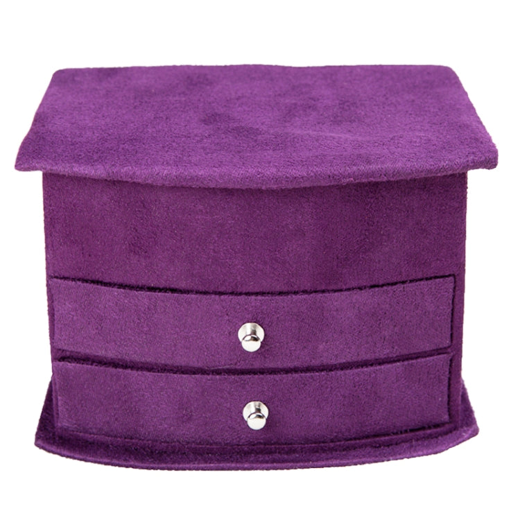 Velvet Three Layers Portable Multi-functional Necklace Rings Jewelry Boxes