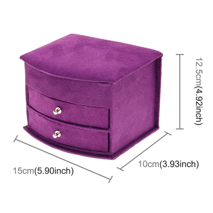 Velvet Three Layers Portable Multi-functional Necklace Rings Jewelry Boxes