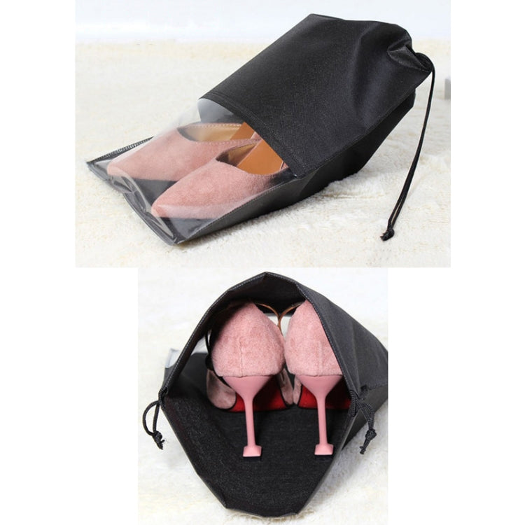 10 PCS Waterproof Shoes Storage Bag Pouch Portable Travel Organizer Drawstring Bag Cover Non-Woven Organizer, Size:32x44cm