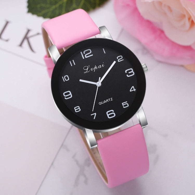 Lvpai P383 Black Dial Number Quartz Watch