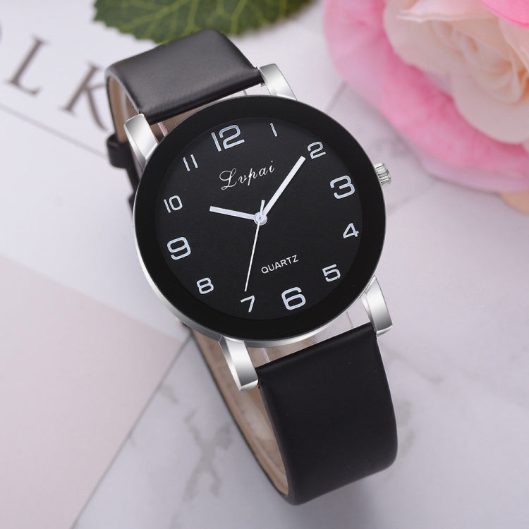 Lvpai P383 Black Dial Number Quartz Watch