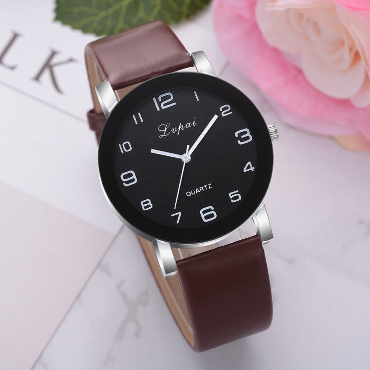 Lvpai P383 Black Dial Number Quartz Watch