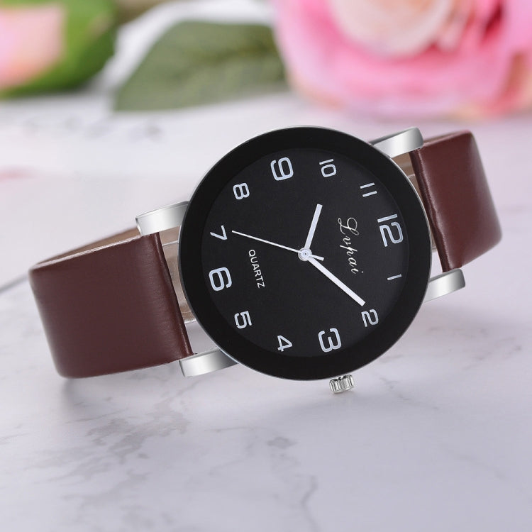 Lvpai P383 Black Dial Number Quartz Watch