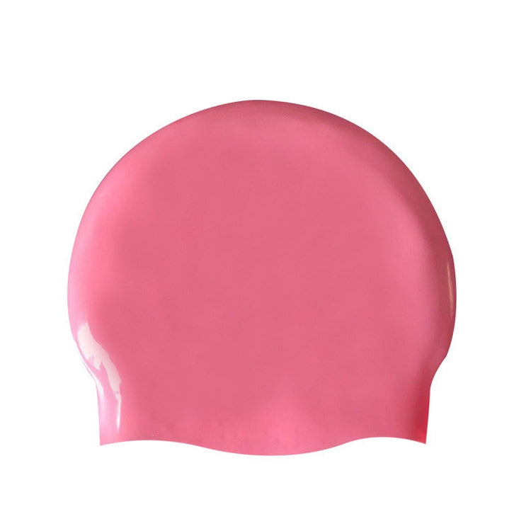 Glossy Seamless Pure Silicone High Elasticity Professional Swimming Cap