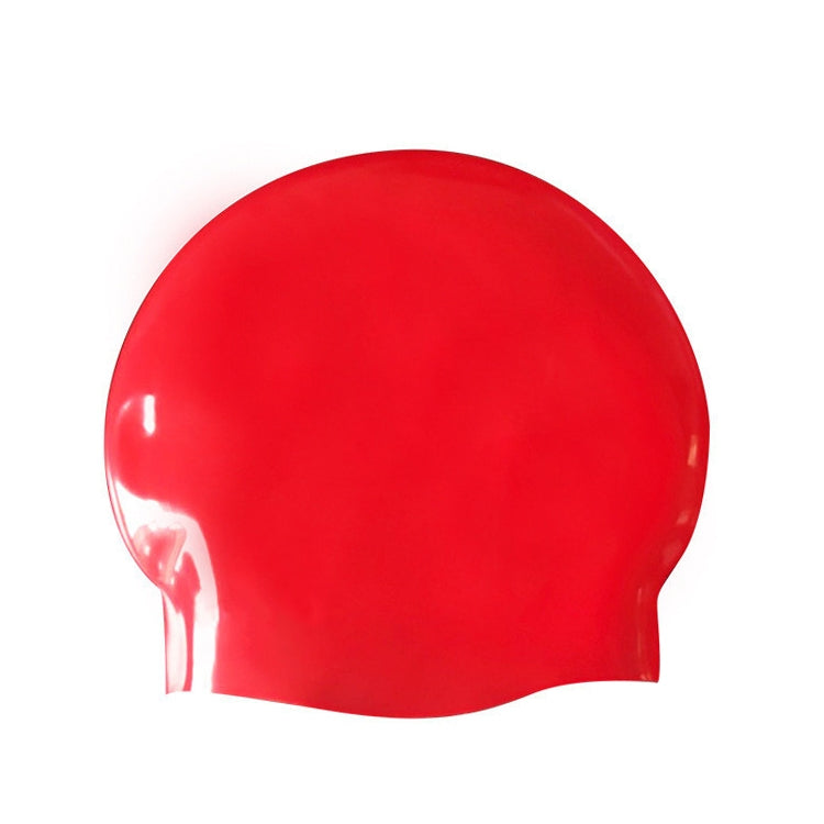 Glossy Seamless Pure Silicone High Elasticity Professional Swimming Cap