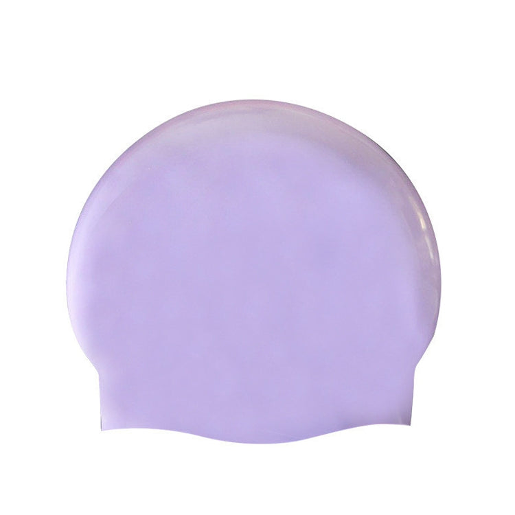Glossy Seamless Pure Silicone High Elasticity Professional Swimming Cap