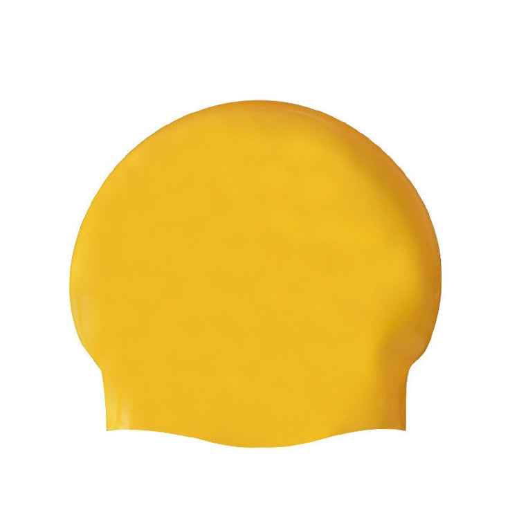 Glossy Seamless Pure Silicone High Elasticity Professional Swimming Cap