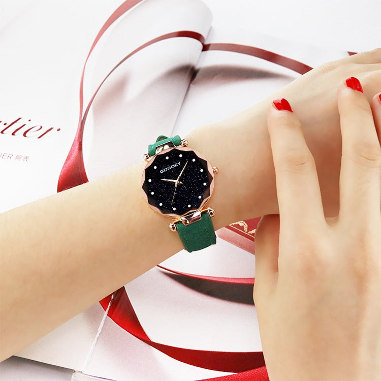 GOGOEY Rectangle Dial Drill Simple Scrub Soft Belt Watch