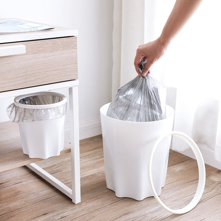 10 PCS Multi-purpose Uncover Plastic Trash Can for Kitchen in Home Living Room with Press-Ring, Size:L 19x24.5x27.5cm