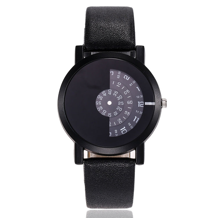 Khorasan 066 Creative Design Wristwatch Digital Discs Hands Quartz Watches(Black)