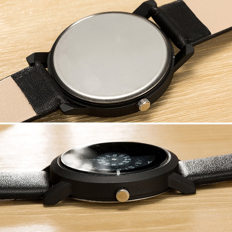 Khorasan 066 Creative Design Wristwatch Digital Discs Hands Quartz Watches(Black)