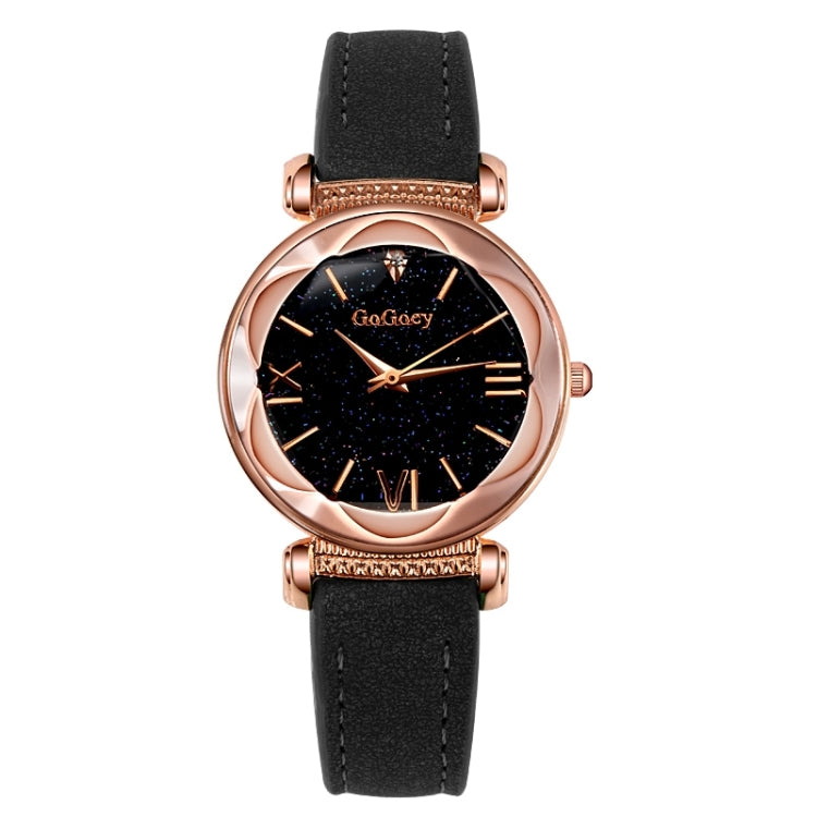 Gogoey Ladies Starry Sky Leather Belt Watch