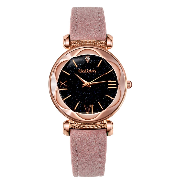 Gogoey Ladies Starry Sky Leather Belt Watch
