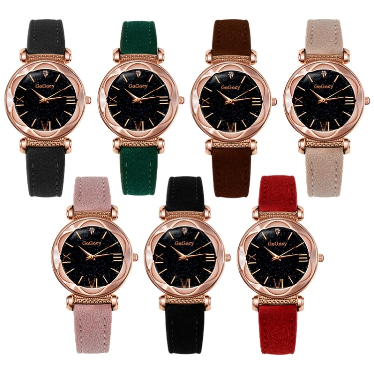 Gogoey Ladies Starry Sky Leather Belt Watch