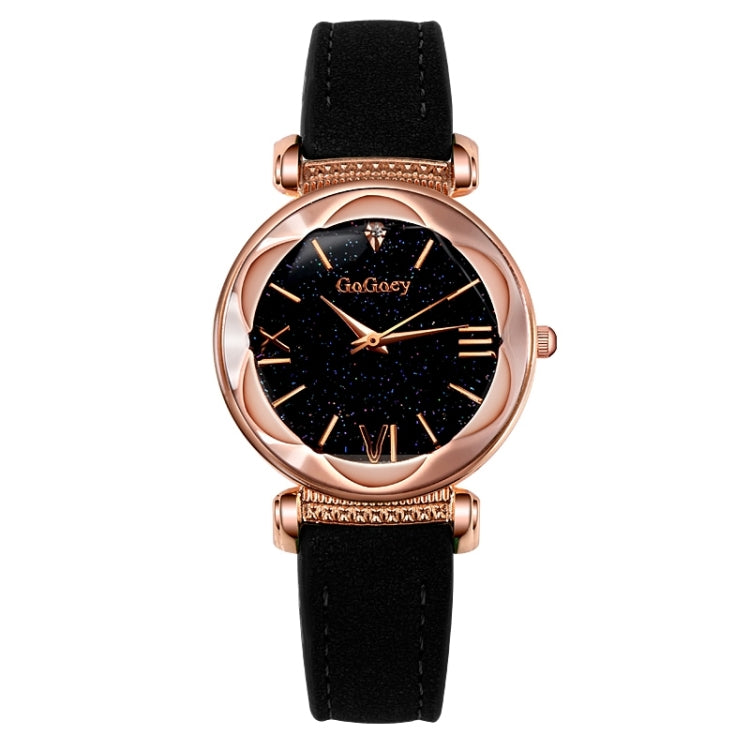 Gogoey Ladies Starry Sky Leather Belt Watch
